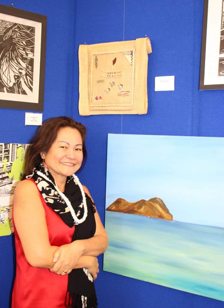 Dr. Eva Washburn-Repollo at Faculty Art Exhibit