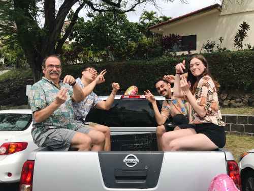 Hyo Park and friends celebrating Dr. Terem Bulent's birthday