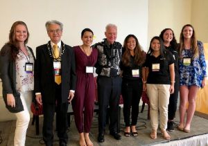 Hogan students at the UH-HK-China forum with Major Kirk Caldwell