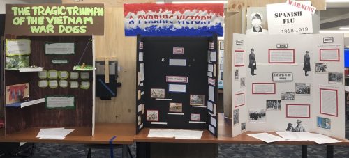 2019 History Day student displays