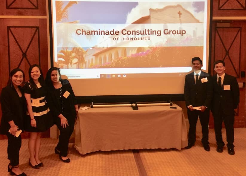 Business students at IACBE competition