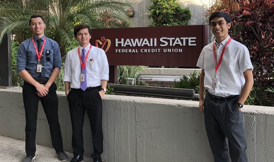 Business students interning at HSFCU