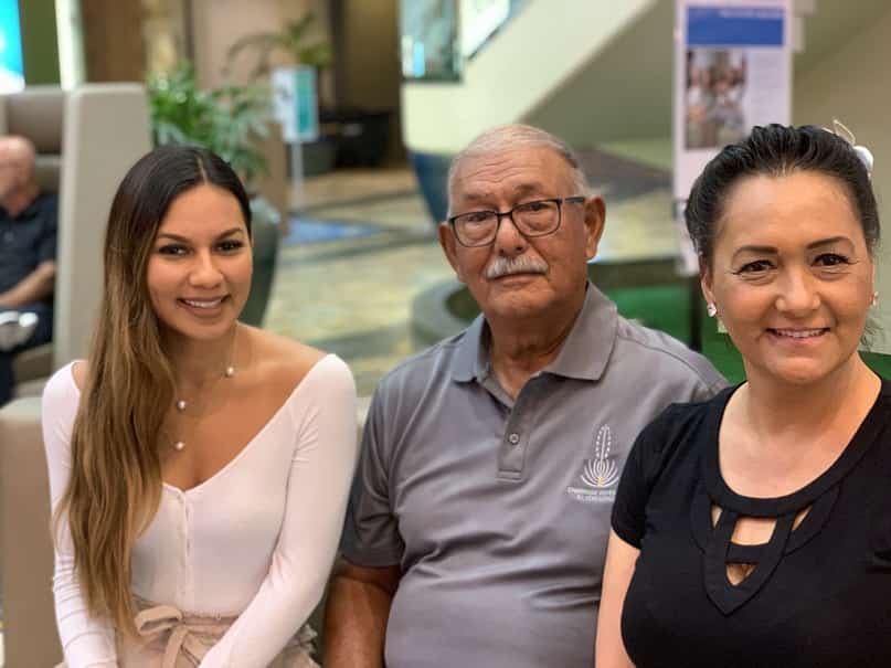 Haelee Tallett '18, Willibrord Tallett '61 and Theresa (Tallett) Edwards '89