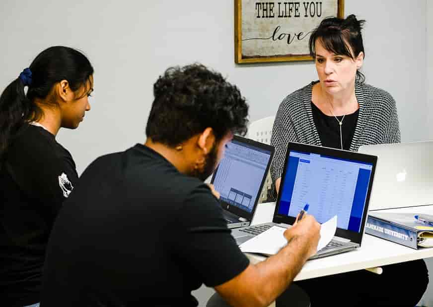 Data science program summer institute, students doing research