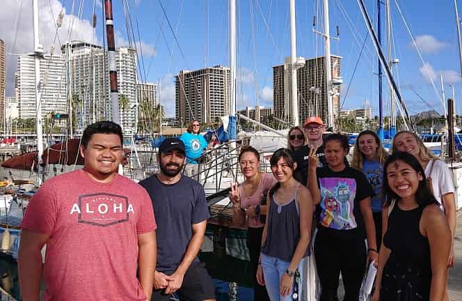 Students on the Golden Rule Peace Boat