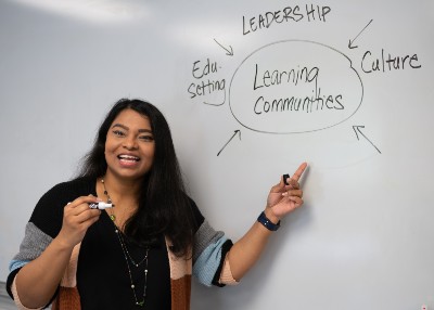 Dr. Blendine Hawkins teaching a class