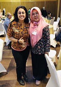 Alice Potter '18 with her counterpart in the Peace Corps