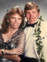 Kristine Stebbins '87 with her husband John Stebbins