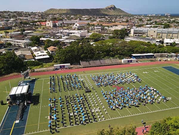 2021 Spring Commencement aerial photo