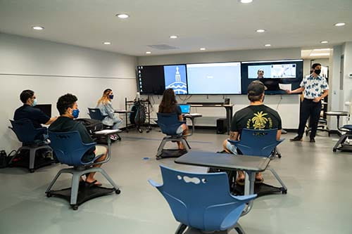 Data science students in classroom
