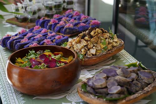 Doctor of Nursing Practice inaugural cohort's Hawaiian lunch spread