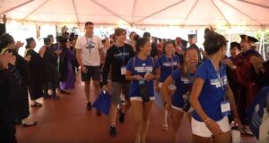 smiling Chaminade students at orientation