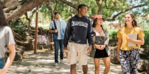 transfer students on Chaminade campus Honolulu