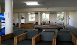 Seating and lounge in dorm common area Hale Lokelani at Chaminade
