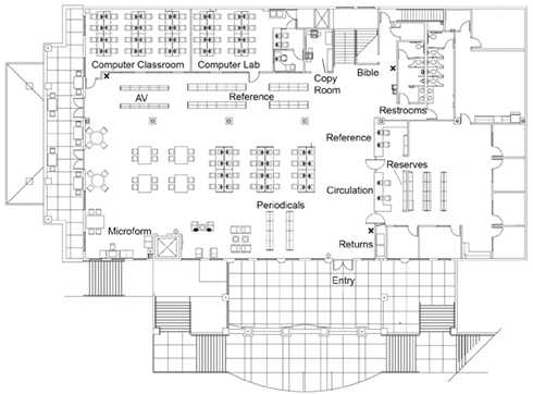 Sullivan Family Library second floor floor plans