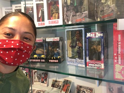 Dominique Bocanegra '13 in the Hiphop Archive and Research Institute at Harvard University