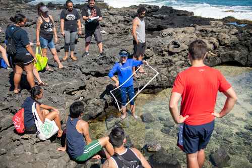 environmental sciences class at Makapuu