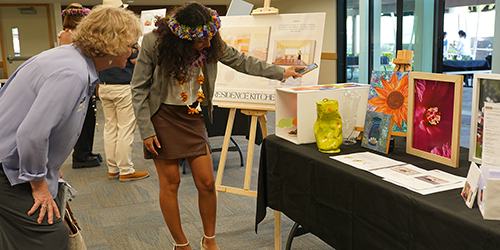E+ID graduating students shared their projects during the Senior Showcase Exhibit.