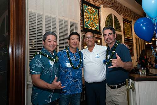 First Pitch attendees enjoyed the convivial atmosphere during a Silversword Baseball Program fundraiser at Murphy's Bar & Grill.