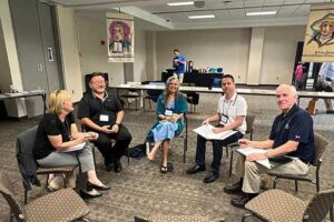 Groups participated in open discussions about the values and meanings of a Marianist/Catholic university.