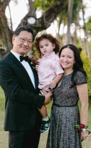 Dr. Thomas Shieh and Raven Shieh with their grandson Maui.