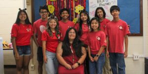 As a long-term substitute with Kauai High School, Sara Aliza Sahagon teaches her students science.
