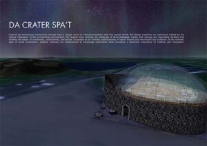 E+ID students' presentation board for the Iceland Beer Spa International Architecture/Design Competition.