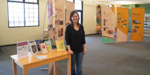 Sullivan Family Library liaison librarian and director of library technical services, Krystal Kakimoto, hopes the "Native Voices: Native Peoples Concepts of Health and Illness" art exhibit will resonate with the Kalaepohaku community.