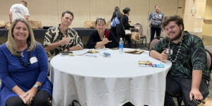 Dr. Denise Dugan, and Chaminade students Abigail Eli and Gabriel Zapata-Berrios attended an AI workshop organized by the Hawaii Education Association.