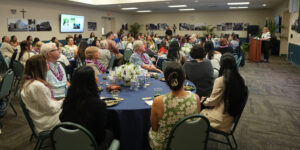 Dr. Janet Davidson addressed attendees with an update on our students' achievements, as well as Chaminade's Higher Education in Prison program.