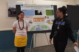 Katelyn Salcedo's hypotheses posed the question: Is Literacy Affected by the Home Environment.