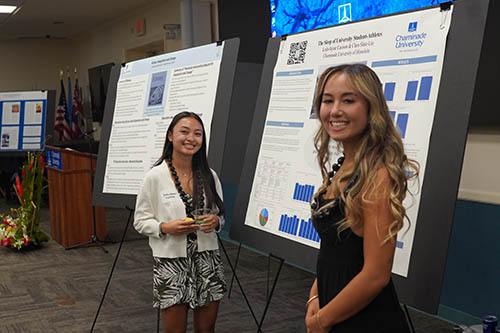 Leila-Jayne Casison, left, and Clara Slate-Liu, studied the sleeping patterns of Silversword athletes.