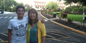 Keegan Tomita, like all Silverswords, enjoyed the full support of Marlene Baker.