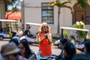 Chaminade President Dr. Lynn Babington welcomed faculty and staff, thanking them for their commitment to the University and their support for students.
