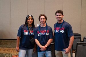 Chaminade students volunteered to organize LEI Career Fair.