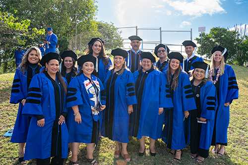 A first in Chaminade’s history, 14 graduate students were conferred their Doctor of Education in Educational in Organizational Leadership for Adaptation and Change degrees.