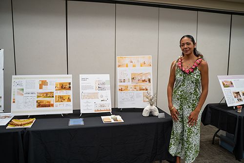 Camryn Pedro's Hale Pu'u and Taste Tea Project Cafe featured sustainable designs and materials.
