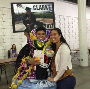 Vanessa Ignacio attended Clarke Antonio's commencement ceremony.