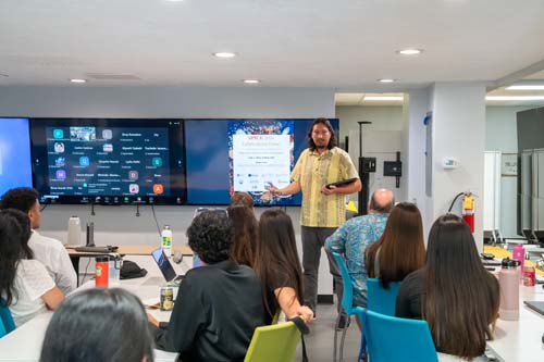 Kumu Kahoa Keahi-Wood serves as the Environmental Project Lead and has been with SPICE's first cohort since 2019.