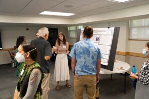 A two-time participant in the Summer Research Institute Symposium, Grace Helmke ’25 built on last year’s “Climate Monstrosities” with this year’s “Climate Tricksters in an Indigenous Future.”