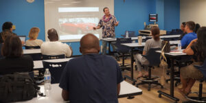 Robert Dawson kicked off the Hogan Guest Series by passionately describing his entrepreneurial roots as the co-founder of Kō Hana Distillers on Oahu.