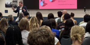 Dr. Timothy Shaffer discusses the importance of listening in his lecture themed, “We Need to Talk: Civil Discourse in Partisan and Polarizing Times.”