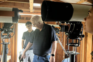 Tim McLaughlin invited Anson Ekau to his manmade Pine Park Observatory, which presently has two 8-inch-aperture telescopes.