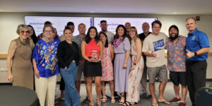 Professional MBA cohorts three and four gathered for a celebratory dinner, welcoming new students and congratulating the graduating class.