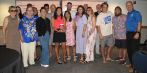 Professional MBA cohorts three and four gathered for a celebratory dinner, welcoming new students and congratulating the graduating class.