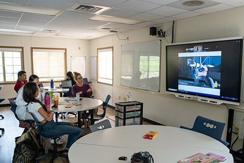 On the final day of the worokshop, students learned how to teach robotics to elementary kids, providing them with resources and lesson plans.