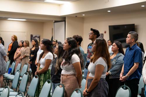 Nursing students and other healthcare providers attended the annual St. Luke's Blessing of the Hands on October 18.