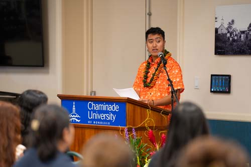 Isaiah Atalig ’25 recounted a medical mission to Costa Rica this past summer and the impact the trip had on him.