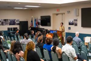 Nursing major Tia Kaʻiulani Tabisola ’25 shared her story of wanting to become a nurse.
