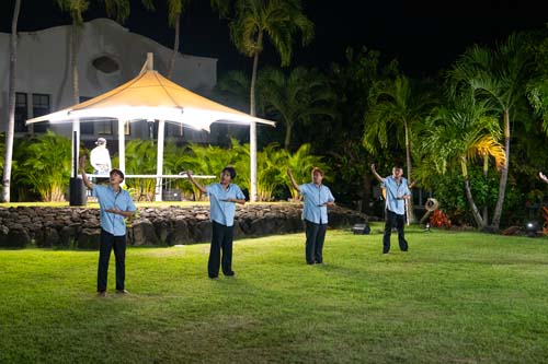 The men of the TaoTao Marianas Club opened with a song in praise of their ancestors and culture.